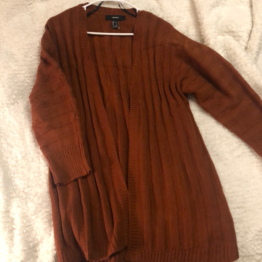 Brown cardigan